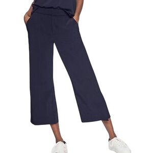 Athleta Navy Cropped Tribute Wide-Leg Capris